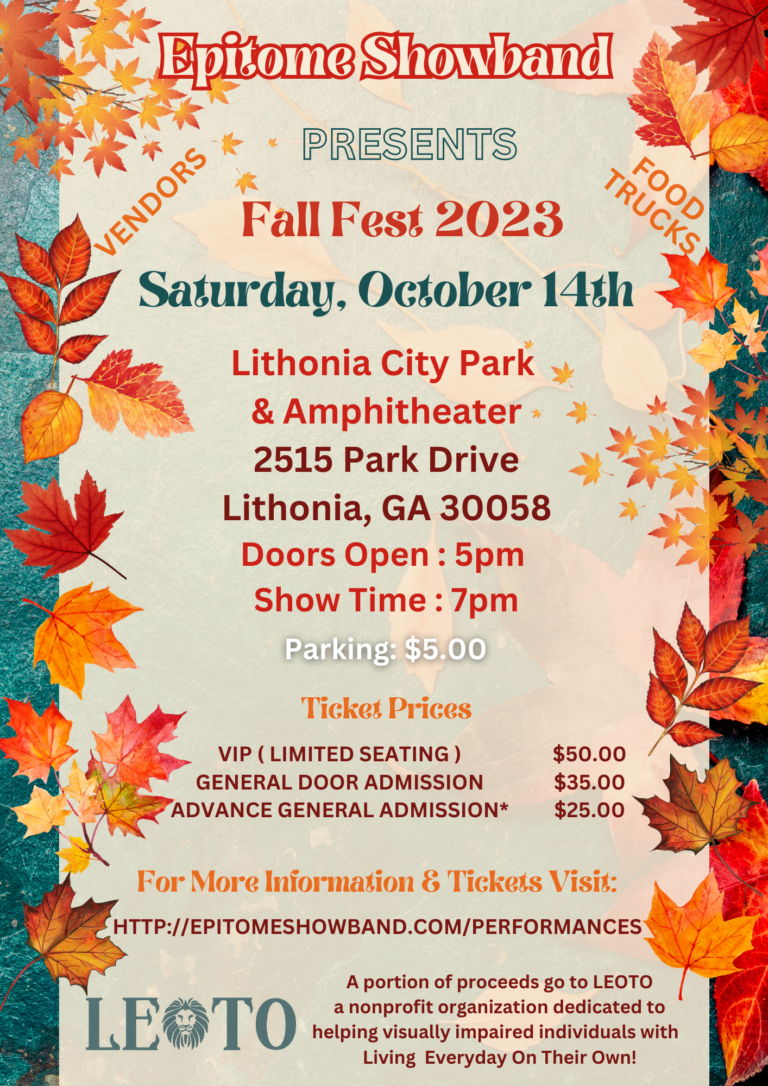 Flyer for Epitome ShowBand Fall Fest 2023